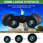20 x 50 High Powered Binoculars for Adults, Large View Binocular Waterproof Compact Binoculars with Low Light Vision for Bird Watching Sightseeing Wildlife Watching Traveling Stargazing (Black)