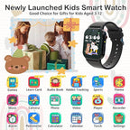 Kids Watch Boys with 32 Games Toys for Ages 5-12 Smart Watch for Kids with HD Touch Screen Video Camera Music Player Pedometer Learn Cards Audiobook, 10 9 8 7 6 5 Year Old Boys Birthday Gifts