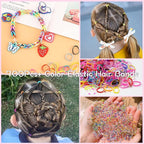 923 Pcs Toddler Hair Accessories - Baby Girls Elastic Ties, Soft Rubber Bands With Bow Clips, Claws - Assorted Supplies for Little One Kids With Thin Hair