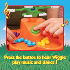 PlayMonster Giggle Wiggle Board Games for Kids, Hand-Eye Coordination, Preschool Games, The Twisting-Turning Race to Get Your Marbles to The Top Game, Ages 4+, Batteries Not Included