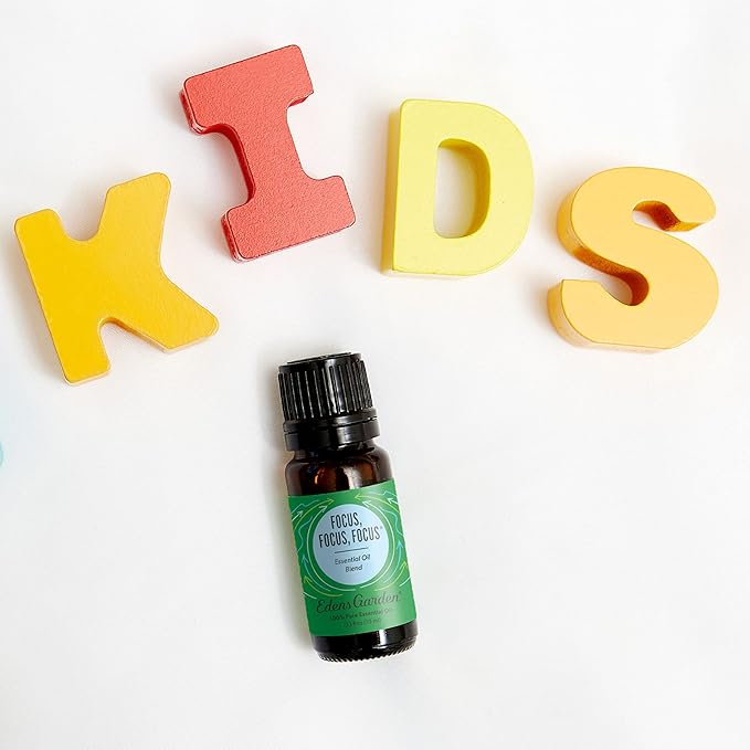 Edens Garden Focus, Focus, Focus Essential Oil Blend- 100% Pure Premium Grade, Undiluted, Natural, Therapeutic, Aromatherapy, The Best for Diffusing, Kid Safe, Humidifiers, Skin 10 ml (.33 fl oz)