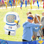 WERNNSAI Astronaut Piñata - Space Party Decorations Space Piñata Bundle with Blindfold and Bat Boy Birthday Decorations for Kids Family Birthday Games Supplies