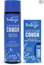 Oilogic Stuffy Nose & Cough Vapor Bath & Roll-On Essential Oil for Babies & Toddlers - Gentle Baby Bath Essentials Soothe & Comfort - Pediatrician-Tested & Safe for Babies