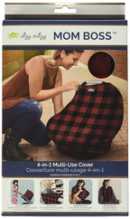 Itzy Ritzy 4-in-1 Nursing Cover, Car Seat Cover, Shopping Cart Cover & Infinity Scarf – Breathable, Multi-Use Nursing Cover Up for Breastfeeding, Carseat Canopy & Stroller Cover (Buffalo Plaid)