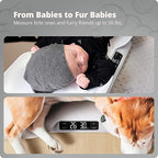 Greater Goods Digital Baby Scale with Tray – Accurate Infant & Toddler Weighing, Hold Function Helps with Baby Movement