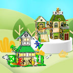 PicassoTiles 102pc Magnet Tile Building Block Ninja & Troop Theme Double Sided Printings 2in1 with 8 Character Figures Magnetic Tiles Construction Playset Fine Motor Skill STEM Educational Age3+ PTQ02