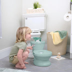 Ingenuity My Size Potty Pro in Green, Infant Potty Training Toilet, Lifelike Flushing Sound, for Ages 18 Months, Up to 50 Pounds