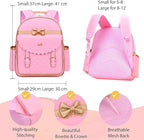 Gazigo Children Princess Waterproof PU Backpack for Girls Elementary School Girl Bookbags