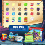 Magnetic Blocks, Build Mine Magnet World Set for Kids Ages 4-8, Magnetic Tiles Toddler Outdoor Toy STEM Construction Building Blocks Sensory Toys for Boys & Girls Ages 3+ Kids Games