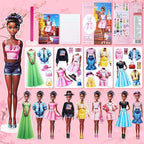 Magnetic Dress Up Dolls, Magnetic Princess Dress Up Paper Dolls, Magnetic Dress Up Dolls for Girls Ages 4-10 Learning Created Imagine Set Birthday Gift (Eva)