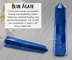 Amazing Gemstone Blue Agate Crystal Towers ~ Natural Healing Crystal Point Obelisk for Reiki Healing and Crystal Grid (2 to 3 INCH)