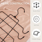 ZEDODIER 4 Pack Tank Top Hanger Space Saving, Bra Hangers for Closet Organizer, Hanging Bra Organizer Tank Tops Holder with 32 Hooks, Metal Closet Organizers and Storage Small Space Solutions, Black