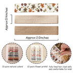 Hair Clips for Women and Girls,Assorted 40 pcs Flower Print and Netural Color Handmade Barrettes,Fully Lined Alligator Hair Accessories for All Age Gilrs Teens Kids by Fancy Clouds