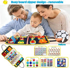 MORNOR Busy Board Montessori Toys for Toddlers Sensory Toys Gifts for 1 2 3 4 Year Old Girls & Boys Preschool Learning Activities Educational Travel Toy for Fine Motor Skills (Blue)