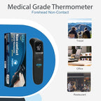 Elate Non-Contact Forehead Thermometer for Adults and Kids, No-Touch Digital Baby Thermometer for Infants/Newborns, Medical Grade, FSA HSA Eligible, Touchless Temporal Thermometer for Fever