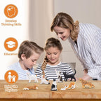 Toymany 8PCS Realistic Cat Figurines, Educational Cat Figures Toy Set, Kitten Halloween Cake Topper Christmas Birthday Gift for Kids Boys Girls Children