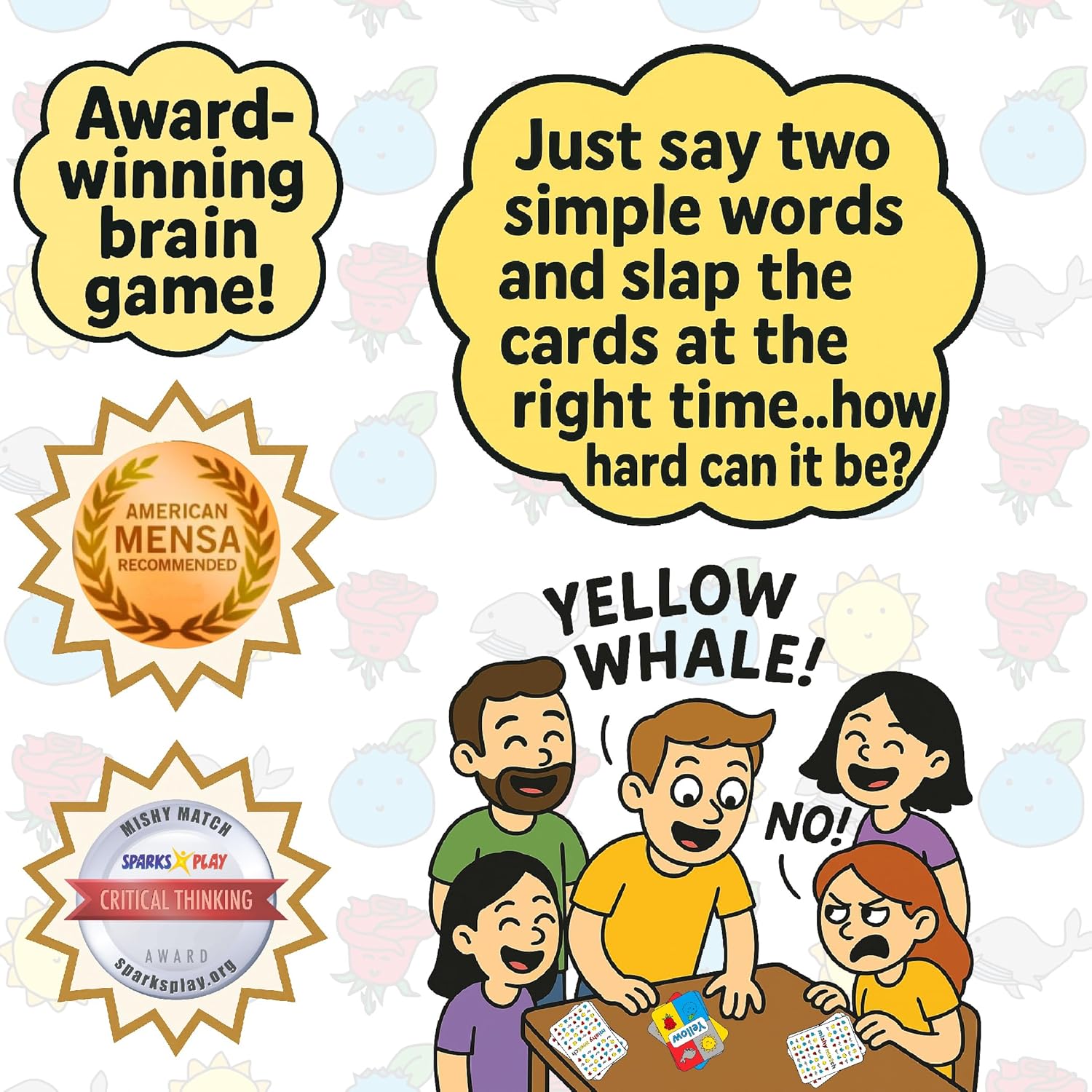 Mishy Match Award-Winning Card Game - The Hardest Easy Game Ever - Hilarious Brain-Melting Party Game - Card Games for Adults and Teens - Silly Gifts for Adults & Teens - Mensa Games