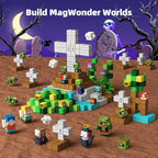 GobiDex Magnetic Blocks Kids Toys for Boys Girls 3+, Build MagWonder World with Zomblock Magnets Cubes, Upgraded STEM Game-Based Building Sensory Gift for Birthday