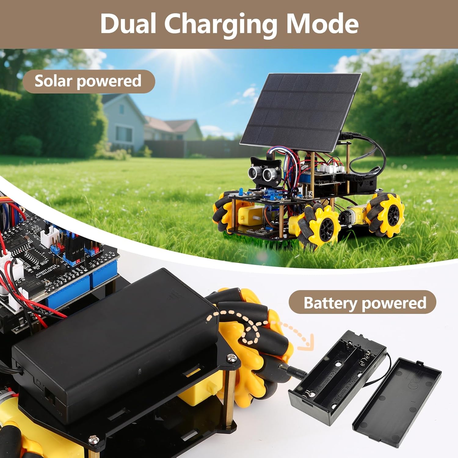 Robotics Kit for Kids Ages 8–12,ACEBOTT STEM Robot Car with Solar Powered,Compatible with Arduino & Scratch,STEM Toys for Boys Ages 8–12,App & Remote Control,Programmable ESP32,Gift for Boys and Girls