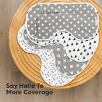 KeaBabies 4-Pack Baby Burp Cloths Baby Girl, Boy - Organic Cotton Burp Cloth, Extra Large, Absorbent, Soft Burping Cloths & Bibs Set for Babies, Newborn Burp Clothes, Thick Burp Rags (Grayscape)