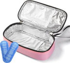 Insulated Breastmilk Cooler Bag with 2 Ice Packs - Breastmilk Cooler Organizer Bag for Daycare, Breastfeeding Mom Travel Outdoor