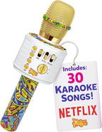 Move2Play, Kids Karaoke Microphone | Includes Bluetooth & Pre-Loaded Songs | Birthday Girls Present for All Ages, 2, 3, 4, 5+ Year Old Girls, Boys & Toddlers (Graffiti)