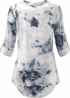 Joymom Maternity Rolled Long Sleeve Nursing Tops Tunic Blouses Breastfeeding