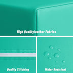 6-Piece Soft PU Leather Toddlers Climbing Toys, Baby Foam Climbing Blocks for Toddlers 3, Indoor Climb and Crawl Activity Play Set, Foam Play Gym Climbing Structures (Orange and Green)