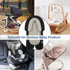 COOLBEBE Upgraded 2-in-1 Babybody Supports for Newborn Infant - Extra Soft Breathable Car Seat Insert Cushion Pad, Perfect for Carseat, Stroller, Swing, Bouncer Black