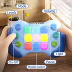 2024 New Fast Push Game Light Up Pop Fidget Toys,Its Electronic Handheld Game for Kids Teens Adults,Youth Quick Push Buttons Gamepad,Xmas Birthday Gifts Toys for Boys Girls,Ages 3 and Up(Blue)