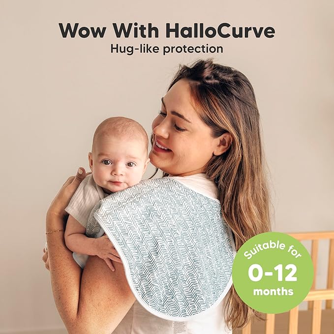 KeaBabies 4-Pack Baby Burp Cloths Baby Girl, Boy - Organic Cotton Burp Cloth, Extra Large, Absorbent, Soft Burping Cloths & Bibs Set for Babies, Newborn Burp Clothes, Thick Burp Rags (Nordic)