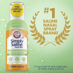 Arm & Hammer Simply Saline Moisturize & Soothe Nasal Mist, Drug-Free Moisturizing Saline Nasal Spray for Instant Relief for Dry Nose, 4.6 Oz (130 g), 3 Pack