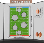 jumpfly Trampoline Football Game Accessories, Toss Throwing Target Net Fits 8 FT/10 FT/12 FT/14 FT Recreational Trampolines with Two Footballs - Trampoline Indoor Outdoor Party Games for Kids