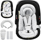 Infant Car Seat Insert with Removable Cushion for Baby Preemie Newborn Infant, Reversible carseat Insert Head Body Support Fits for Stroller, Baby Swing, Rocker, Bouncer, Bassinet - Grey