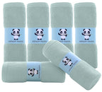 HIPHOP PANDA Baby Washcloths, Rayon Made from Bamboo - 2 Layer Ultra Soft Absorbent Newborn Bath Face Towel - Reusable Baby Wipes for Delicate Skin - Green, 6 Pack