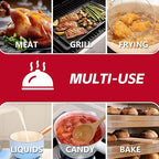 Meat Thermometer Digital, ULTRAKTE Instant Read Food Thermometer with Backlight & Calibration, Waterproof Ultra-Fast Cooking Thermometer with Foldable Probe for Kitchen, Grill, Deep Fry, BBQ, Candy