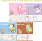 4 Sets DIY 3D Stickers Scene for Adults Teen Girls, Large 3D House Sticker Therapy Cute Cartoon Animal Scenes Sticker, Make Your Own Mini Room Scenes，Relief Stress Pass The Time Birthday Gift