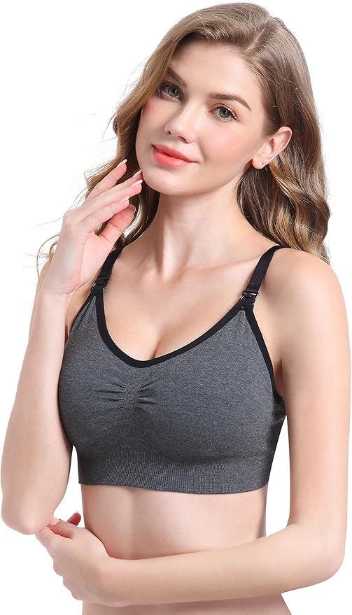 Suekaphin 5PACK Nursing Bra Wireless Bra Women's Sleeping Maternity Bra Breastfeeding Bra