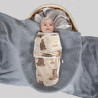 HOUSBAY Baby Swaddle Blanket Boy Girl Super Soft Material Newborn Adjustable Swaddles 2-Way Zipper Sleep Sack 1 Pack (Honey Bear, Medium/Large | 3-6 Months)