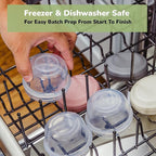 WeeSprout Leakproof Baby Food Storage - 12 Set, Small Plastic Containers with Lids, Lock in Freshness, Nutrients & Flavor, Freezer & Dishwasher Friendly, 4oz Snack Containers (Variety Matte)