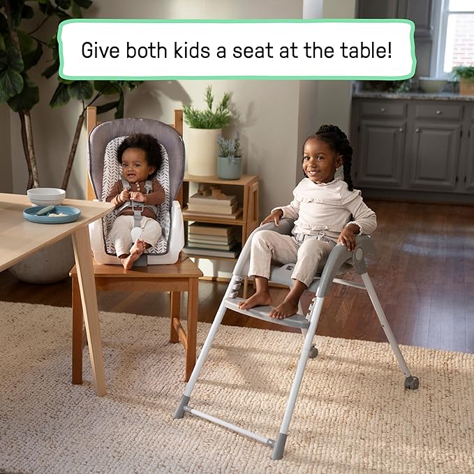Ingenuity Trio Foldaway 6-in-1 Baby High Chair, 6 Ways to Use, Toddler Chair, Foldable Legs, 6M-5Y - Endless Blooms