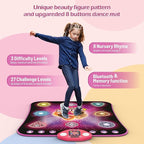 Girl Toys Age 3-4 Years Old, Dance Mat for 3-12 Year Old Kids - Light Up 8 Buttons Dance Mat with 7 Game Modes Dance Pad - Birthday Gifts for Girls Boys Kids Age 4-7 8-12