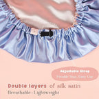 YANIBEST Baby Satin Bonnet Sleep Cap - Double Layer Reversible Adjustable Silky Satin Cap for Infant Toddler(5-12Year,Sky Blue)