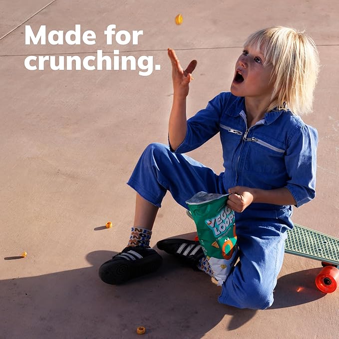 Little Spoon Pizzalicious Veggie Loops, Chickpea and Spinach Snack, Baked Not Fried, Avocado Oil, Hidden Veggies, Tastier Snacks for Kids, 3g Protein, Gluten-Free, 4 Pack