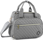 Crossbody Small Diaper Bag, Cute Mini Baby Diaper Tote Bags with Insulated Pockets for Traveling Outdoor Parent,Gray