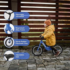 14" Kids Balance Bike for 3,4,5,6 Year Old Boys and Girls, Air Tires with Magnesium Alloy Frame, Lightweight No Pedal Toddler Training Bicycle