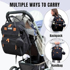 Baby Diaper Bag Backpack with Changing Station, Large Capacity, USB Port, Pacifier Case, Mosquito Net & Wipes Bag Stylish Travel Bag for Boys, Girls, Moms & Dads, Shower Gift