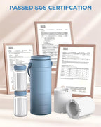 Portable Breast Milk Cooler for Outdoors, 360° All-Round Cooling Keeps Milk Fresh for 24 Hours, 22oz Large Capacity Breastmilk Chiller with 2pcs BPA-Free Bottle for Breastmilk Storage, Blue