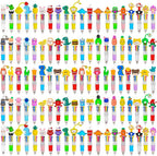 100Pcs Mini Multicolor Pens in One 4-in-1 Cute Pens Bulk for Kids, Ballpoint Pen for Birthdays and Children's Parties, Fun Gifts Assorted Ink Kawaii Pen