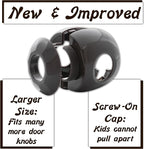 New & Improved - Door knob Baby Safety Cover - 5 Pack - Deter Little Kids from Opening Doors with A Child Proof Door Handle Lock - Driddle